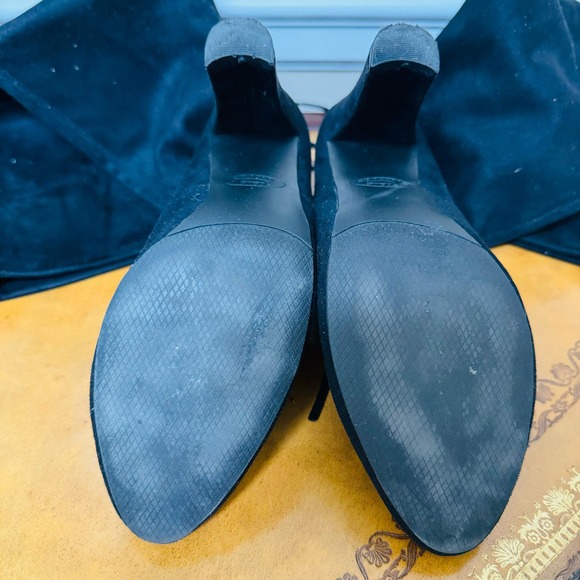 Steve Madden Gorgeous Black Suede Over the Knee Stunning Vegan Boots Size 8 - Picture 9 of 12